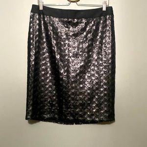 The Limited Black Sequin Pencil Skirt